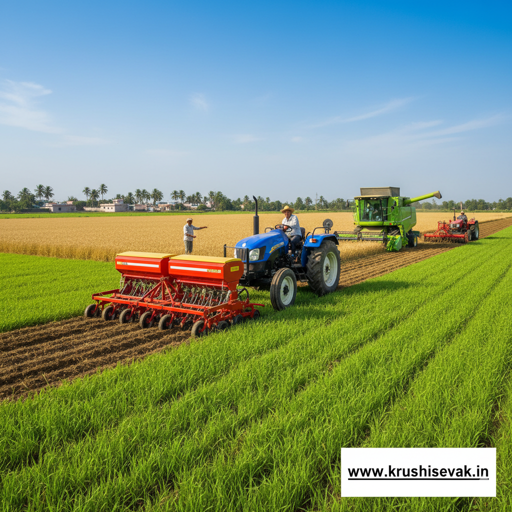 ट्रॅक्टरचलित आधुनिक अवजारे: श्रम आणि खर्च कमी करण्याचा प्रभावी मार्ग